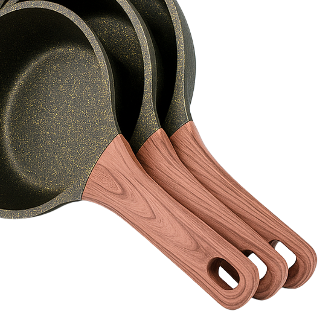 パンダフル・ハウス Settle Down LP LX-7067-A y183 Kit 3 Panelas de Molho Cerâmica Laune Haus - Preto